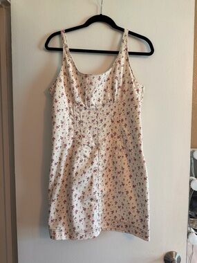 Tinseltown Floral Cream Mini Dress Size Large L